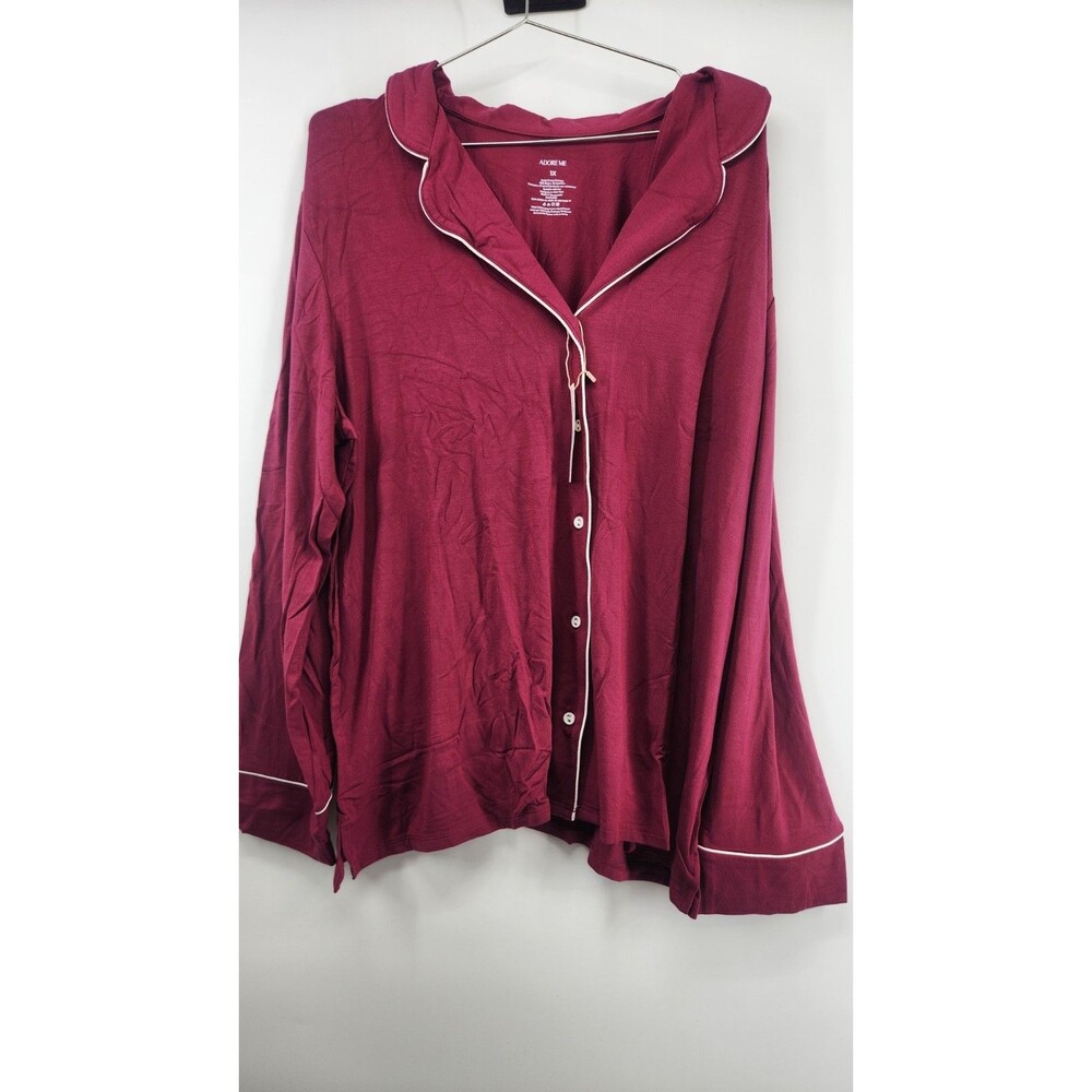 NWT Adore Me Womens 1X Matilda Long Sleeve & Pant PJ Set Spandex Long Sleeve